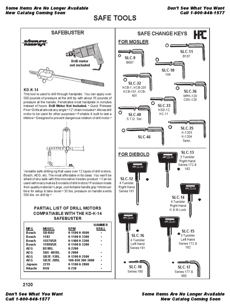 Safe Change Keys PDF Drill Mechanical Engineering