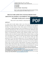 The Factors Affecting Textile Production Amounts of Leading Countries in Textile Export: Dynamic Panel Data Analysis