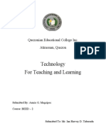Technology For Teaching and Learning: Quezonian Educational College Inc. Atimonan, Quezon