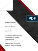 Comportamiento del consumidor - Segmentación del mercado - Posicionamiento