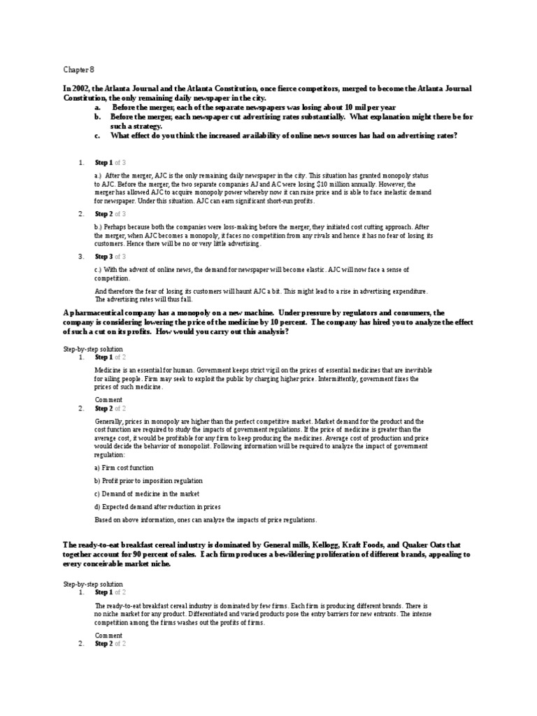 Chapter 8 Economics | PDF | Profit (Economics) | Demand