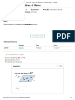 U5 D1 HW - Points, Lines, & Planes: A Empt History