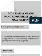 Yunit 2 - Aralin 2.2 Mga Kakayahang Pangkomunikatibo NG Mga Pilipino