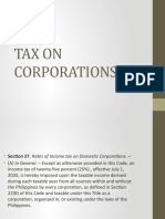 Tax On Corporations