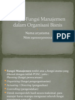 Fungsi-Fungsi Manajemen Dalam Organisasi Bisnis