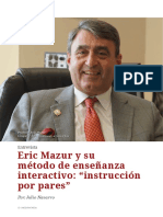 Entrevista con Eric Mazur sobre su innovador método de enseñanza instrucción por pares