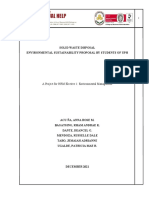 Solid Waste Disposal Environmental Sustainability Proposal by Students of Uph