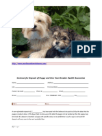 Contract For Deposit of Puppy and One Year Breeder Health Guarantee