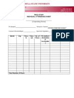 Bataan Peninsula State University: Field Study Individual Attendance Sheet