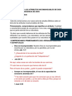 Estudio Bíblico Los Atributos Incomunicables de Dios I Parte