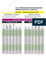 Combined Service Schedule: Jadual Perkhidmatan Bergabung