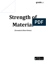 Strength of Material Formulas Short Note