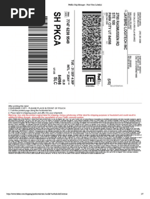 Fedex Label