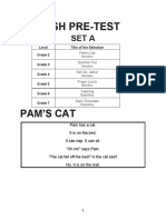 English Pre-Test: Pam'S Cat