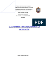 Clasificación y Jerarquización de La Motivación