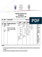 Weekly Home Learning Plan For Grade 12 Practical Research 2 Week 1, Quarter 1, October 5 - 9, 2020