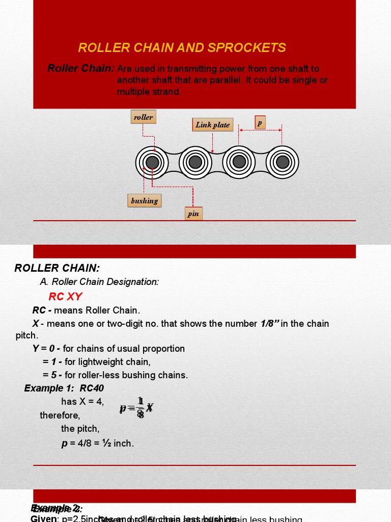 Roller Chain Sprocket PDF Manufactured Goods Mechanics