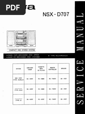 Aiwa nsx-d707 SM | PDF
