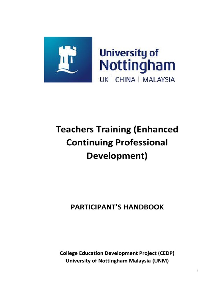 Teacher Training Handbook 2021 | PDF | Educational Assessment | Lesson Plan