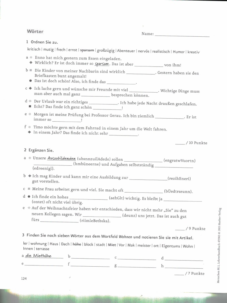 B1 Aleman Test | PDF