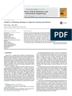 Analysis of Blasting Damage in Adjacent Mining Excavations 2015 Journal of Rock Mechanics and Geotechnical Engineering