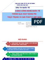 Chuyển Giao Công Nghệ Quốc Tế Thông Qua Hoạt Động Fdi. Thực Trạng Và Giải Pháp ở Việt Nam 2703727