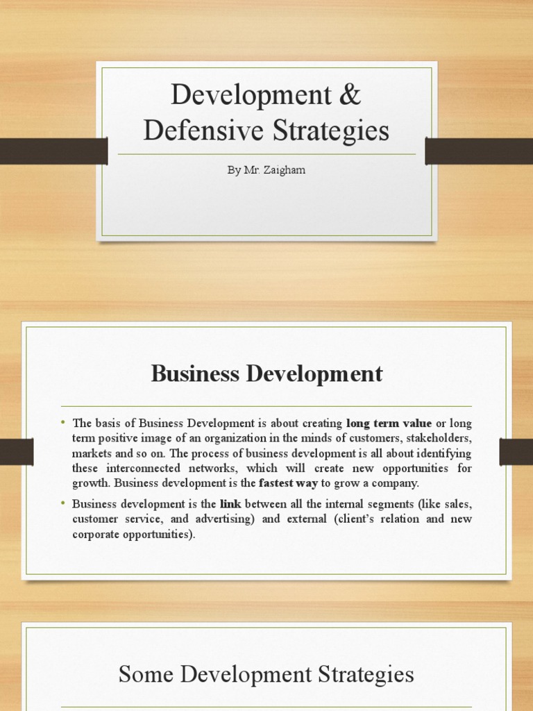 Business Development & Defense Strategies | PDF | Business | Business ...
