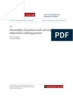 Permeability of sandstone and coal samples subjected to confining