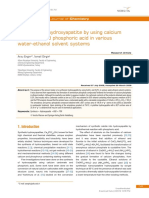 UTF-8'en' (Open Chemistry) Synthesis of Hydroxyapatite by Using Calcium Carbonate and Phosphoric Acid in Various Water-Ethanol Solvent Systems