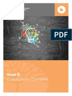 Year 6 Curriculum Content