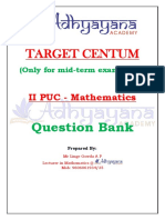 II PUC - Mathematics - QB (Mid-Term) - Adhyayana