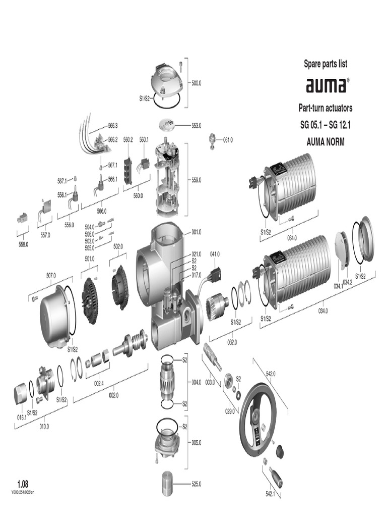 AUMA Part-Turn Actuator Spare Parts List | PDF | Electrical Connector ...