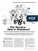 Pay Secrecy - Help or Hindrance?