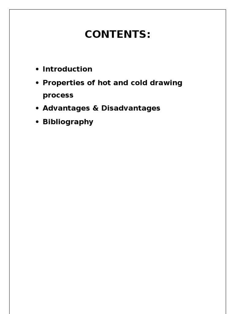 Hot vs Cold Metal Drawing Process | PDF | Deformation (Engineering ...