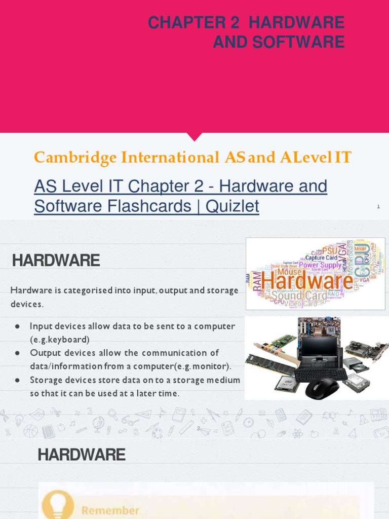 AS Level IT Chapter 2 - Hardware and Software Flashcards - Quizlet ...