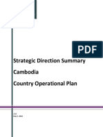 Strategic Direction Summary Cambodia Country Operational Plan