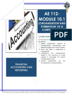 (Organization and Formation OFA Corporation) : Financial Accounting and Reporting