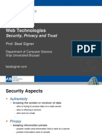 Security, Privacy and Trust - Lecture 11 - Web Technologies (1019888BNR)