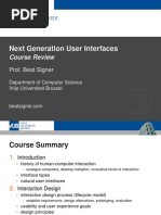 Course Review - Lecture 12 - Next Generation User Interfaces (4018166FNR)