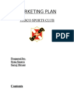 Marketing Plan: Vasco Sports Club