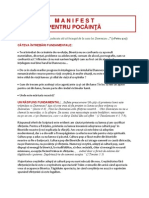 Manifest Pentru Pocainta