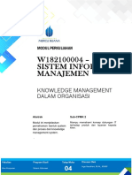 W182100004 - Sistem Informasi Manajemen: Knowledge Management Dalam Organisasi
