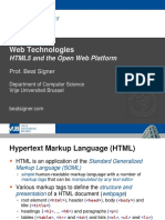 HTML5 and The Open Web Platform - Lecture 3 - Web Technologies (1019888BNR)