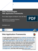 Web Application Frameworks - Lecture 4 - Web Technologies (1019888BNR)