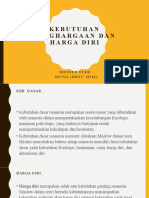 Kebutuhan Penghargaan Dan Harga Diri