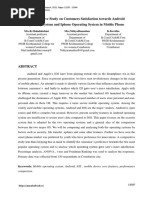 A Comparative Study On Customers Satisfaction Towards Android Operating System and Iphone Operating System in Moblie Phone