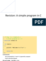 Revision: A Simple Program in C