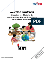 Mathematics: Quarter 1 - Module 2: Subtracting Simple Fractions and Mixed Numbers