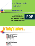 Computer Organization (CE-313) : Lecture - 5