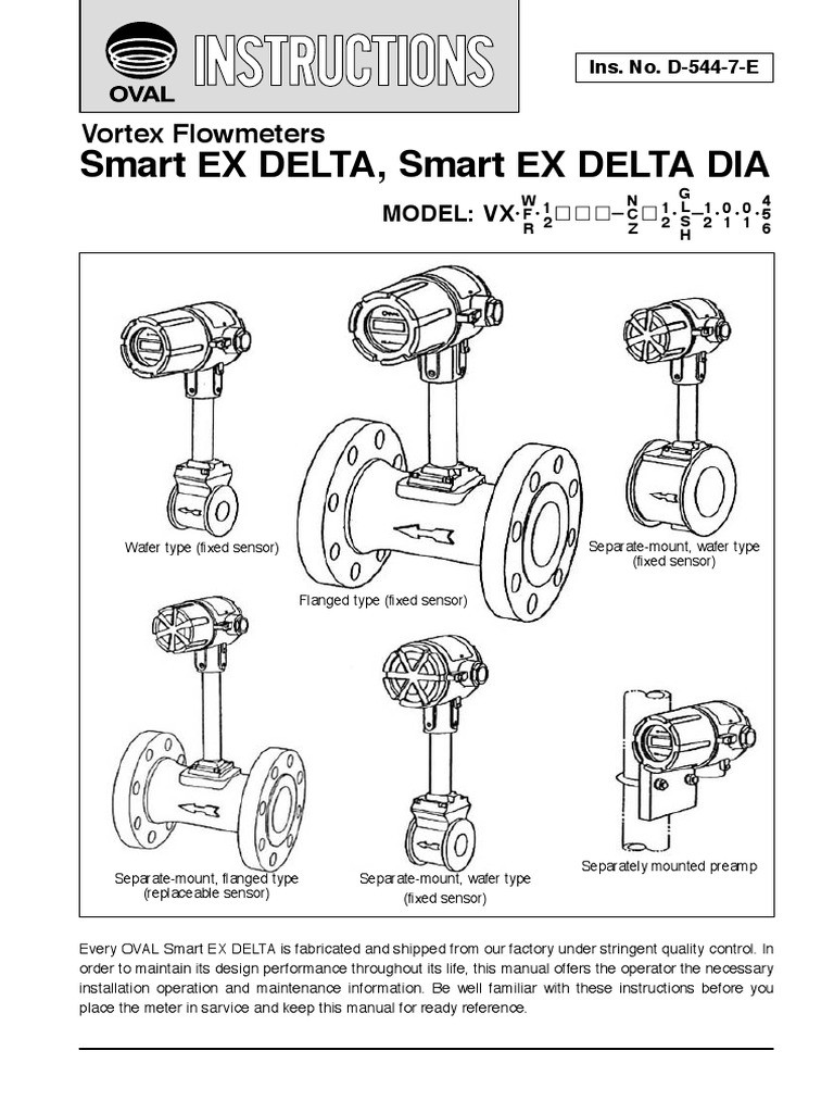 EX-DeLTA Instruction Manual | PDF | Flow Measurement | Valve